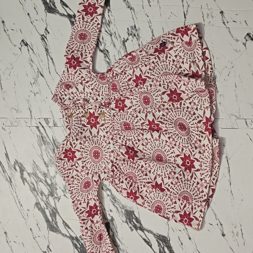 Limited Too Red and White Floral Kids Top